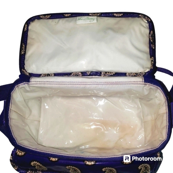 VERA BRADLEY Purple/Tan Paisley Print Insulated Food Storage/ Lunch Box/… - Picture 7 of 8
